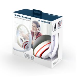 HEADSET STEREO WHITE/MHS-03-WTRD GEMBIRD