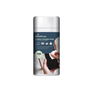 MediaRange Wet Screen Cleaning Wipes - 100 Pack, Streak-Free