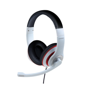 Gembird MHS-03 Stereo Headset - White/Black, Boom Microphone
