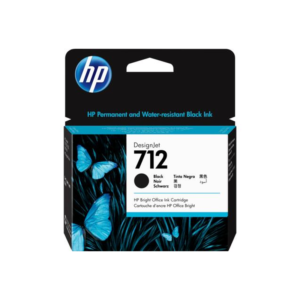 HP 712 Black DesignJet Ink Cartridge - 80ml