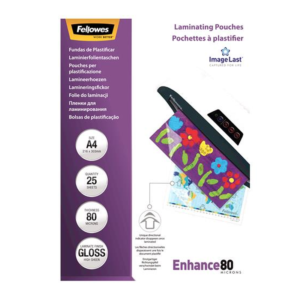 Fellowes ImageLast A4 Laminating Pouches - 80 Micron, 25 Pack